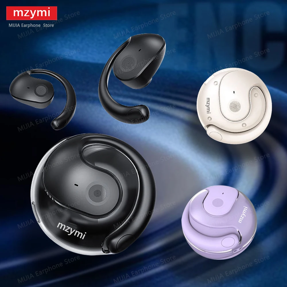 mzymi TWS Bluetooth5.4 Wireless Headphone JM13 HiFi Sound Ear Hook Sport Music Earphone IPX5 Waterproof Headset For XIAOMI