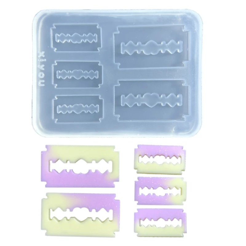 Razor Blade Silicone Mold Hollow Epoxy Shaker Fillings Silicone Molds Epoxy Resin Filler Mold for Quicksand Resin Mold