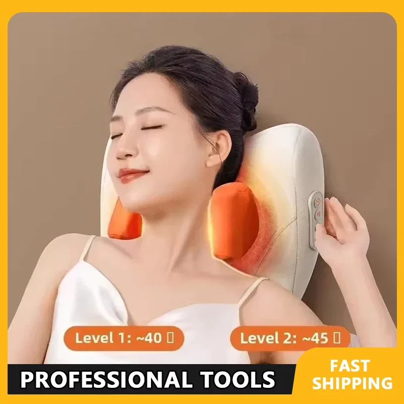 

Электрическая массажная подушка Trapezius, беспроводной портативный автомобильный и домашний массажер с подогревом, шейный шиацу, разминающий, облегчает боль