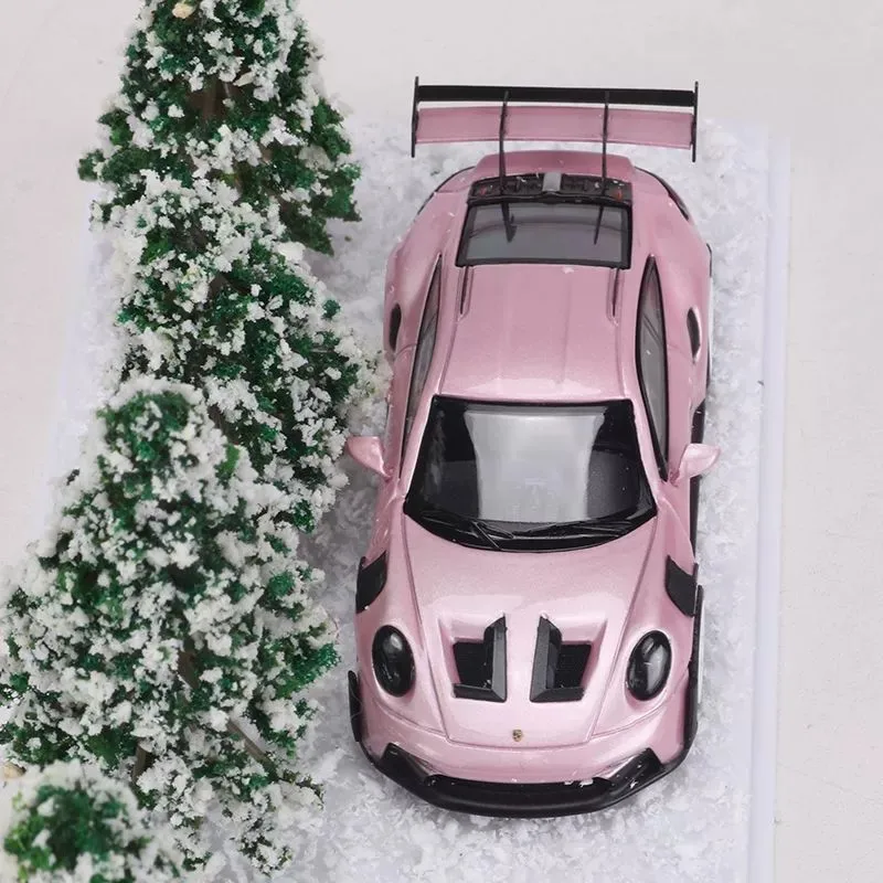 รถโมเดลไดแคสต์อัลลอยด์ 1:64 สไตล์ 911 รุ่นคริสต์มาส ลิมิเต็ดอิดิชั่น ซูเปอร์คาร์ ความเหมือนจริงสูง ของสะสมขนาดเล็กคุณภาพพรีเมียม เหมาะสำหรับเป็นของขวัญ