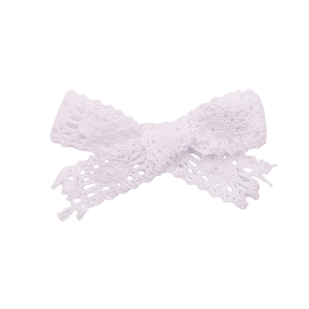 Wholesale Sweet Lace Bow Hair Clip For Kids Girls Bowknot Ribbon Covered Safety Baby Hairpins Handmade Headwear Hair Accessories