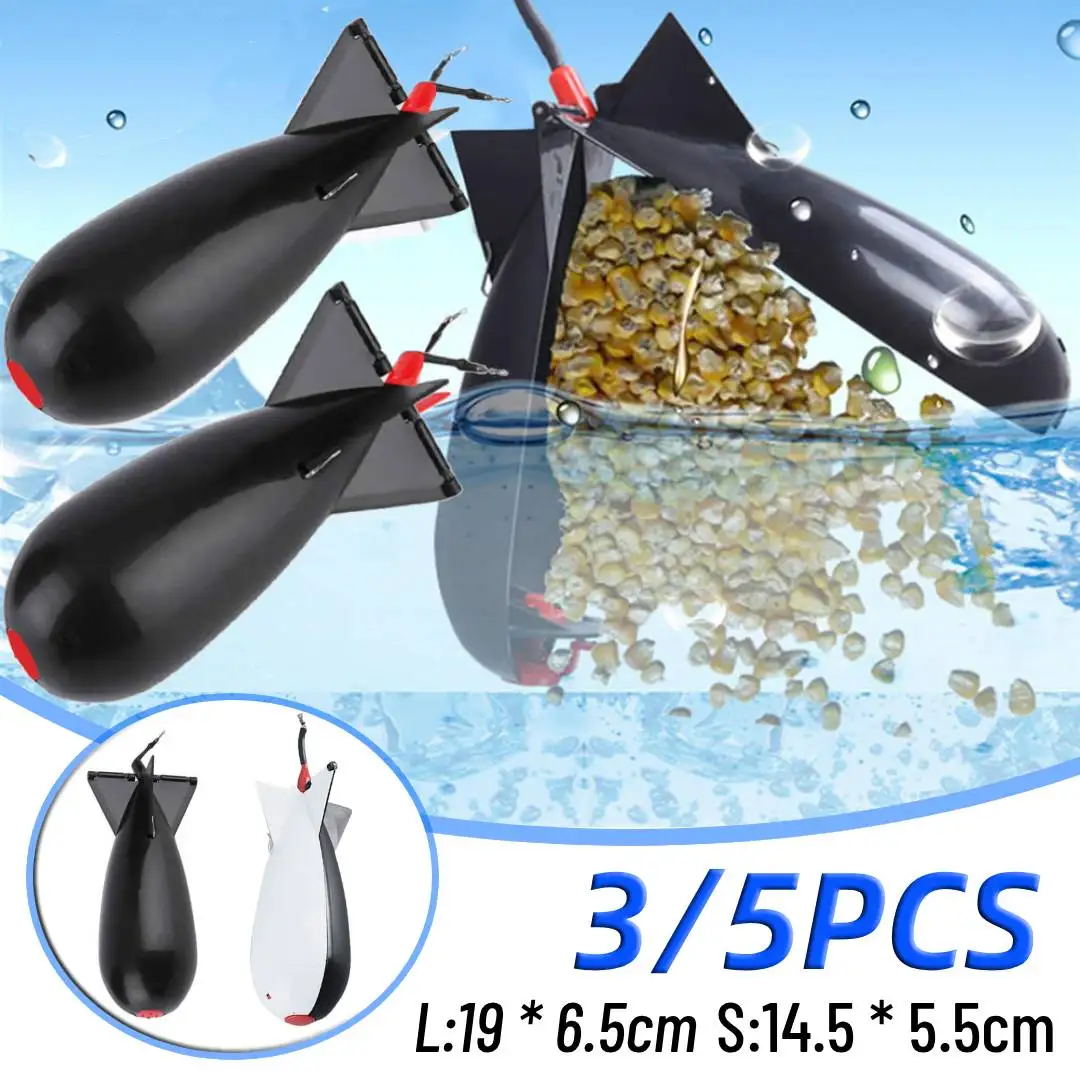 3/5 Stück Karpfenangel-Futterkorb, Schwimmender Köderhalter, Futterkäfig, Pellet-Futterspender, Outdoor-Angelzubehör