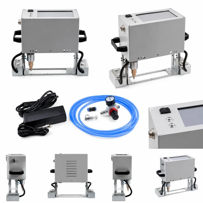140*40mm Touchscreen Pneumatic All-in-one Machine for VIN Code Pneumatic Metal Dot Peen Marking Machine Plotter