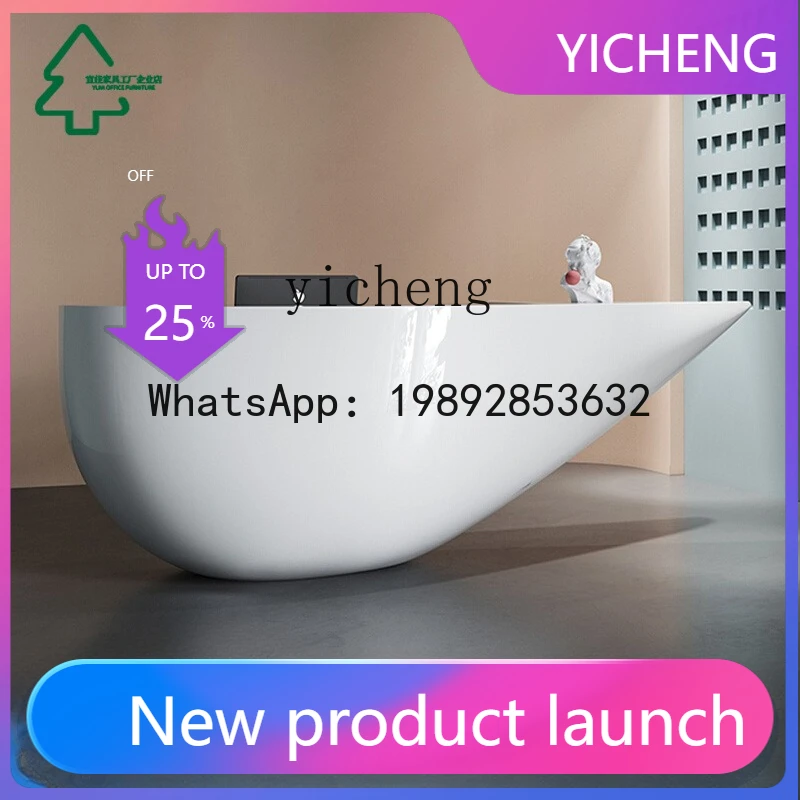 

X2 paint reception desk beauty salon special-shaped company cashier fashion personality creative bar table modern simplicity