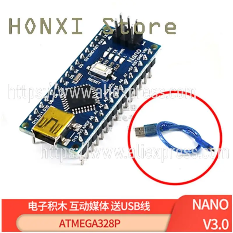 1 pz XTWduino nano nano V3.0 ATMEGA328P CH340 migliora la scheda di sviluppo della scheda