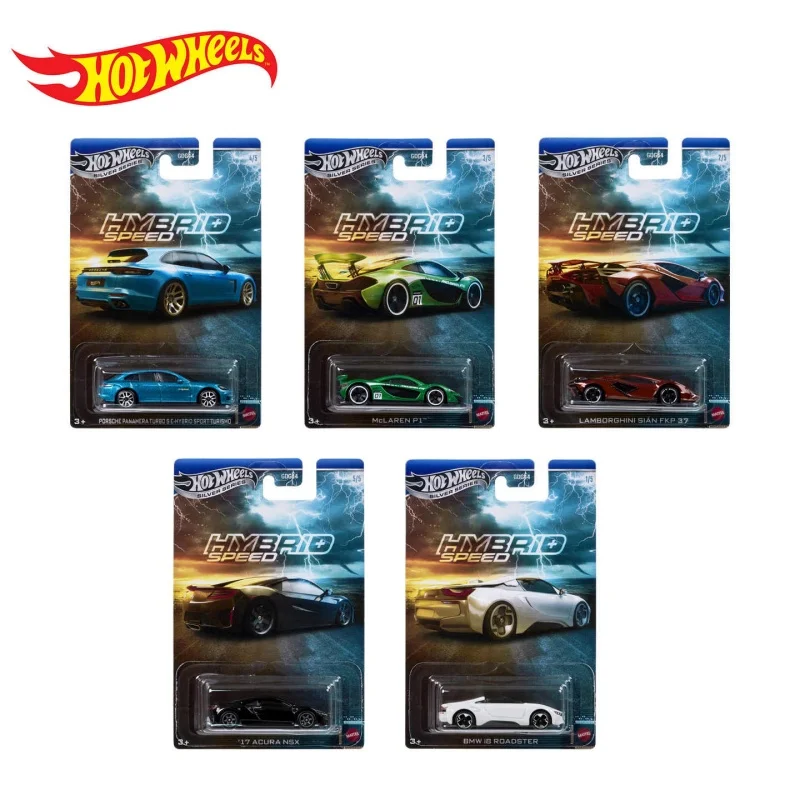 

Hot Wheels Silver Label Hybrid Supercar Alloy Car Bmw I8 Lamborghini Lightning Mclaren P1 Porsche Модель автомобиля Коллекционные игрушки Подарки