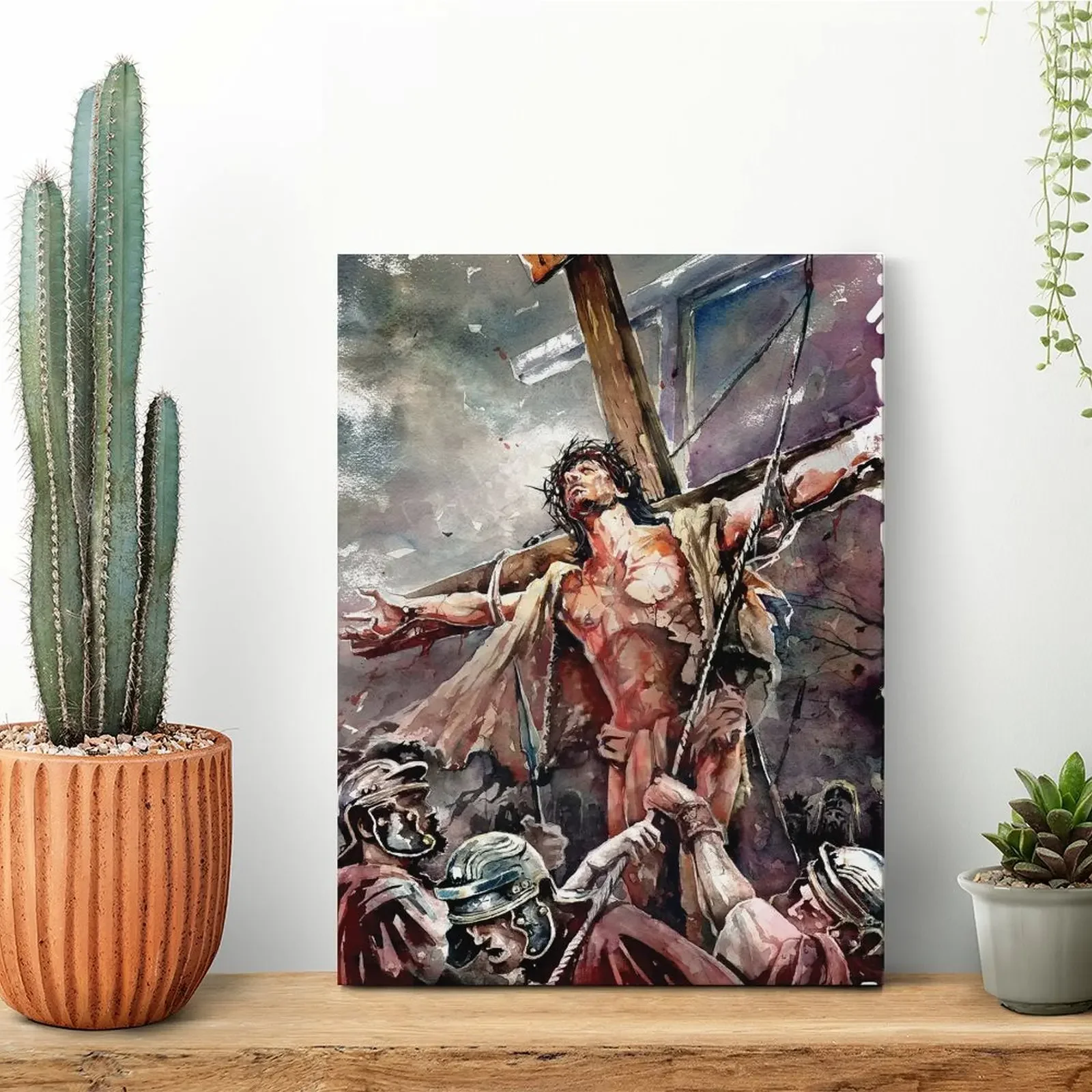 Jesus On The Cross Canvas Painting Decoration Painting Print Club Design Framed Wall Paintings