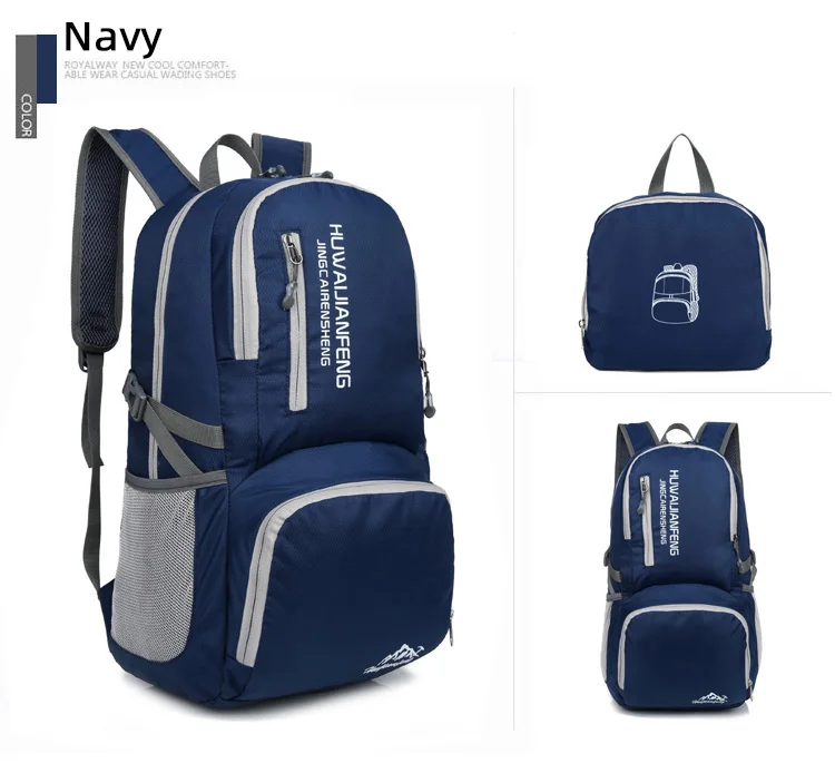 28l packbarer Rucksack faltbare ultraleichte Outdoor-Reisetasche großer zusammen klappbarer Rucksack Wander reise rucksack Bergsteiger-Tages rucksack Geringes Gewicht hohe Kapazität Wasserabweisendes Gewebe Top Punc – Detail 25