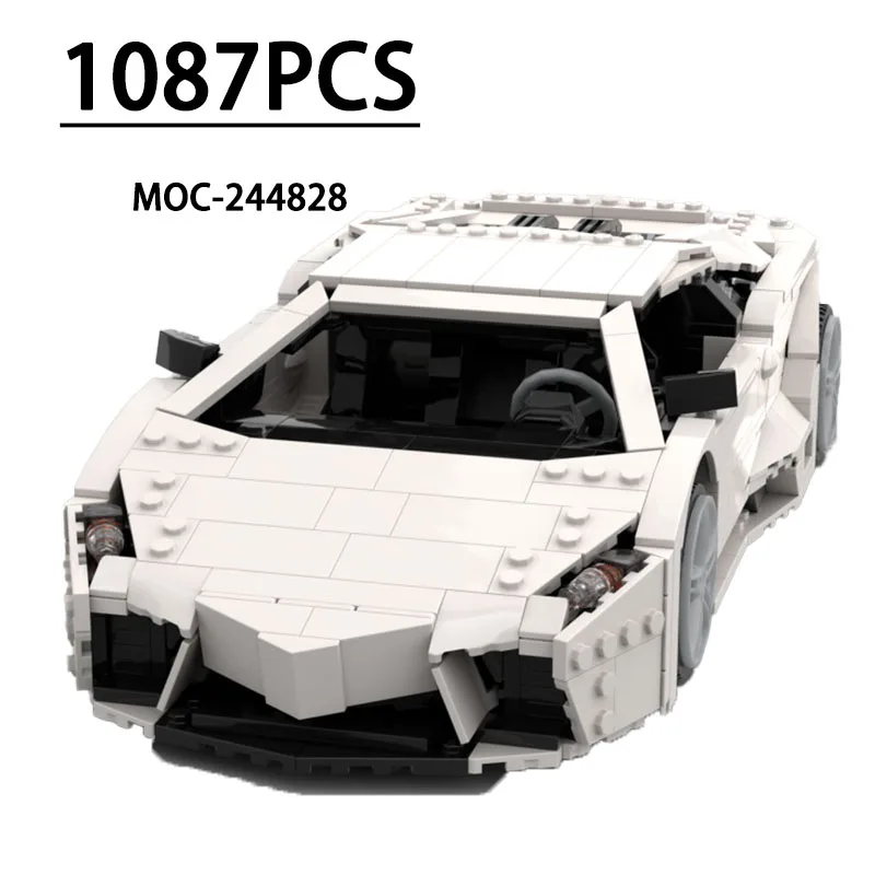 

MOC-244828 Building Blocks Super Sports Car Racing Model Display, 1087 Pieces, Children's Birthday, Christmas, and New Year Gift