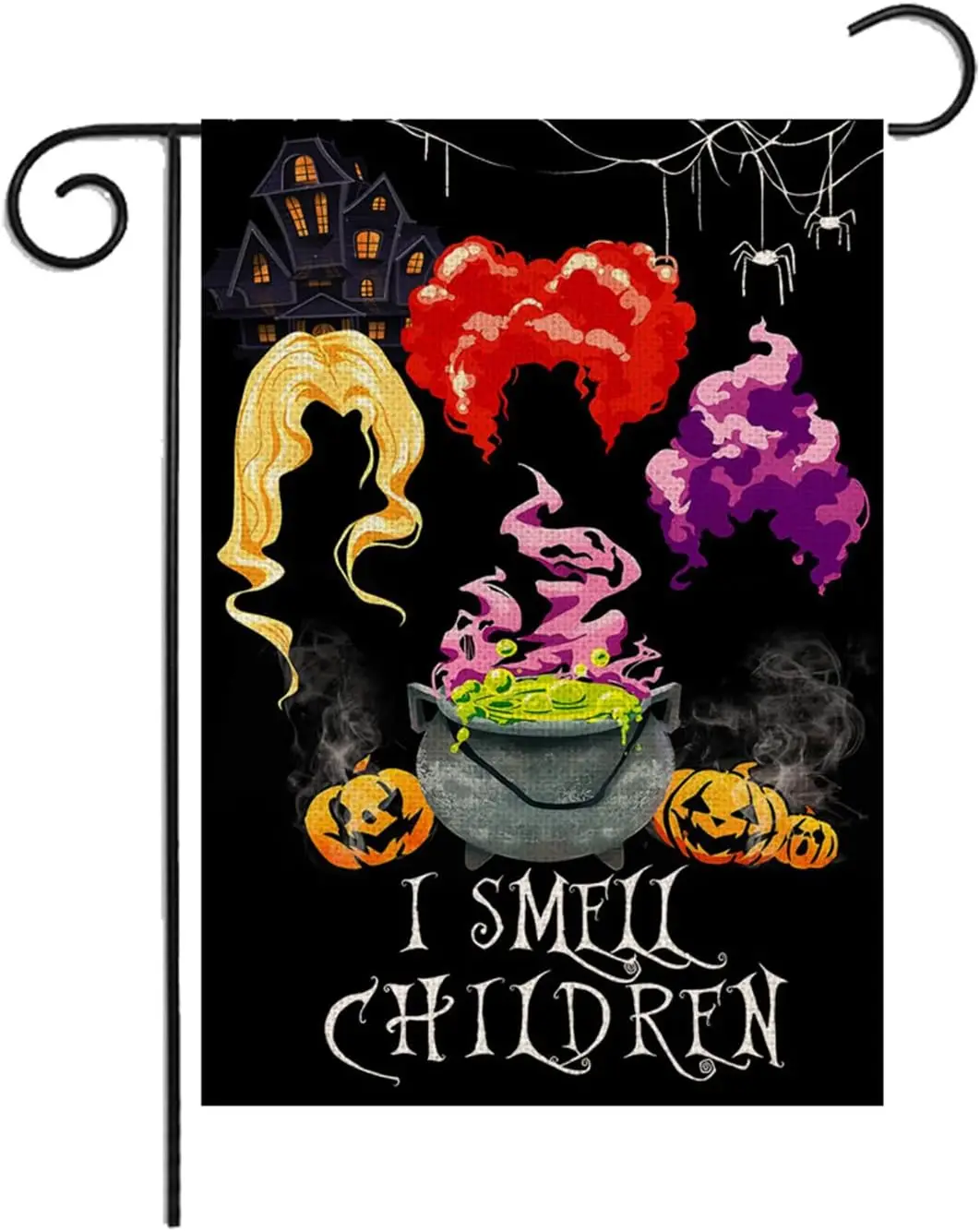 Halloween Garden Flag (/Double Sided/Burlap) Witch Sisters Flag For Halloween Decoration Outside Yard House Party De