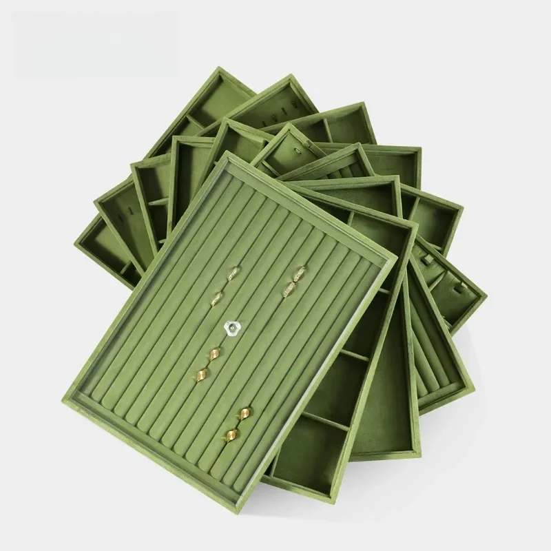 Bracelet Jewelry Displays Tray Counter Necklace Display Pallet Jeweler Trinket Showcase Salver Rings Jewellery Storage Tray