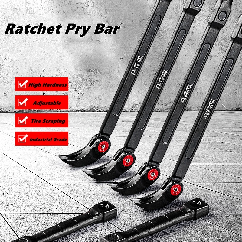 

Инструмент для скребка шин высокой твердости, монтировка для ремонта автомобилей, многофункциональная большая удлиненная монтировка с храповым механизмом промышленного класса
