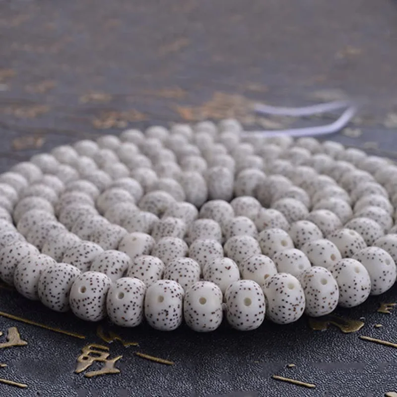 Factory Supply Hainan Xingyue Lunar January Bodhi Buddha Beads BraceletA++108Smooth White High Density Dry Grinding Maogan Mater