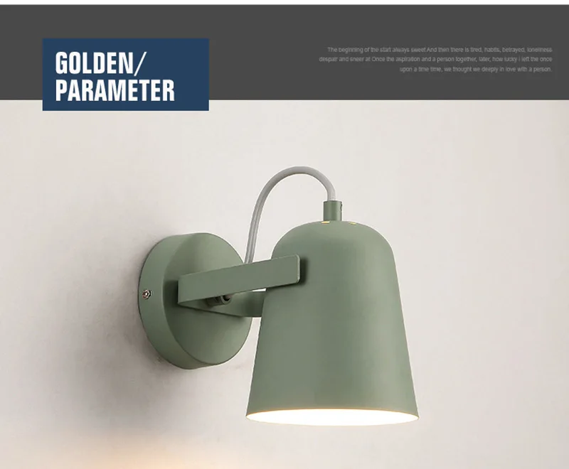 LED Wall Lamp Nordic Macaron Colorful Bedside Lamps Indoor Aisle Stair Background Adjustable Lighting Sconces Home Decors Lights