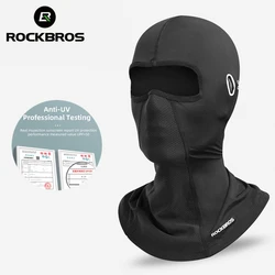 ROCKBROS-Máscara de ciclismo para hombre y mujer pasamontañas con protección UV transpirable con agujeros de secado rápido, para verano