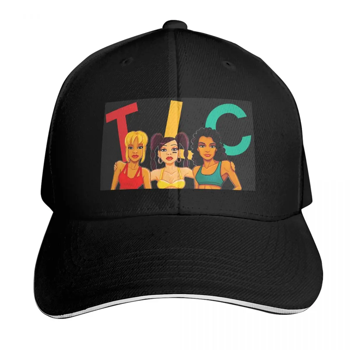 TLC R&B SINGING GROUP Baseball Cap Snapback Flat Bill Strapback Dad Hat Six Panel Structured Crown