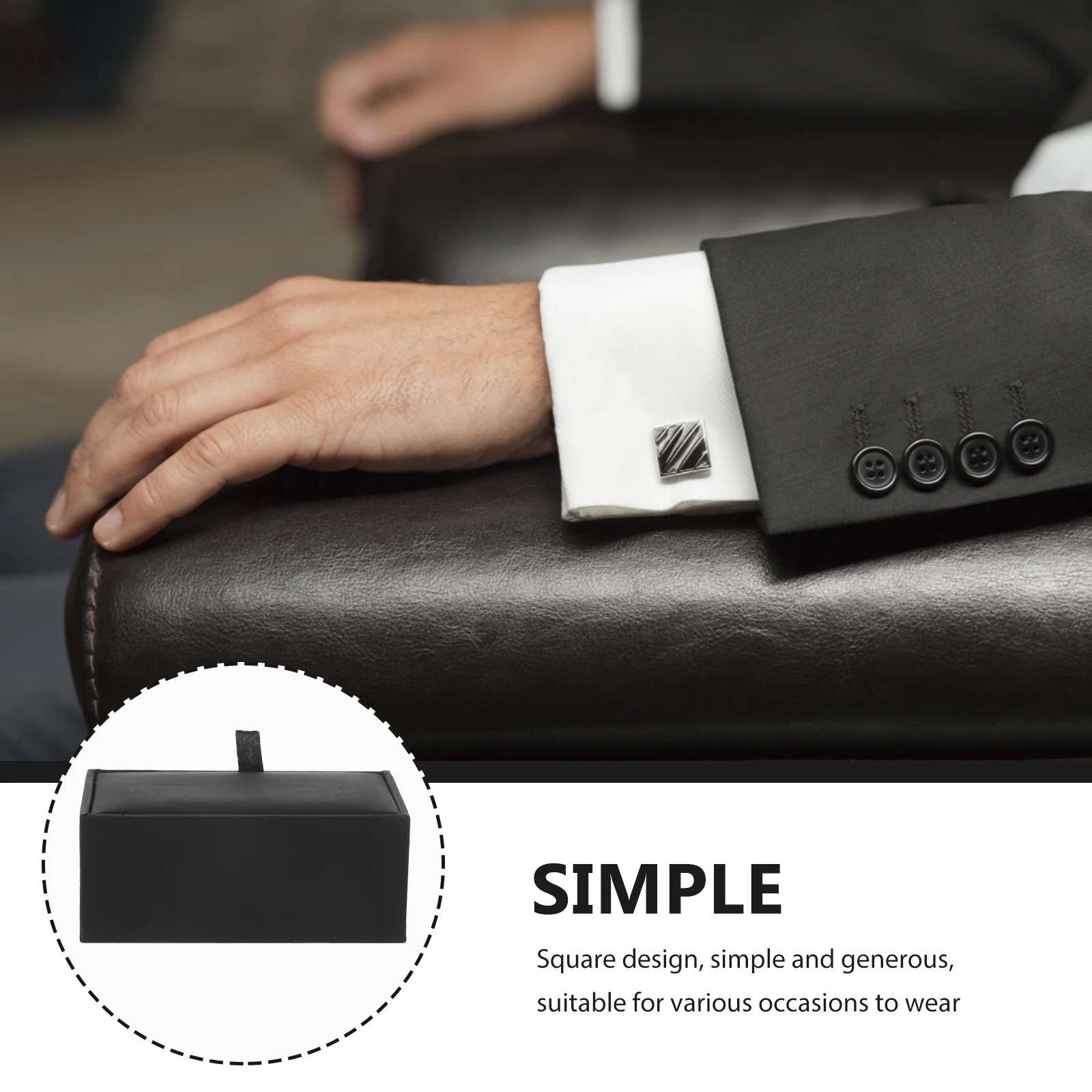 

Cufflinks Box Black Large Capacity Portable Organizer Jewelry Gift Display Case Travel Storage Empty Storage Boxes