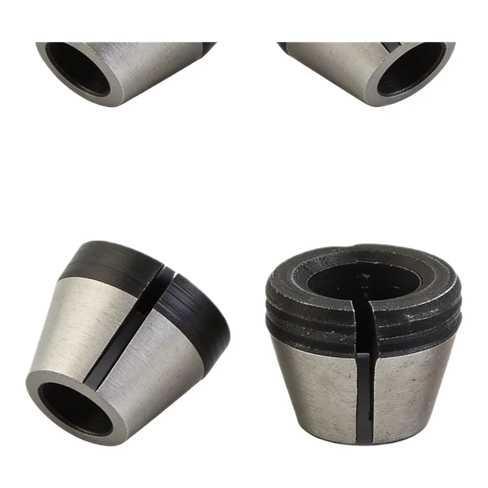 3pcs Collet Chuck For Engraving Trimming Machine Electric Router Carbon Steel Electric Router Milling Cutter Spare Power Tools