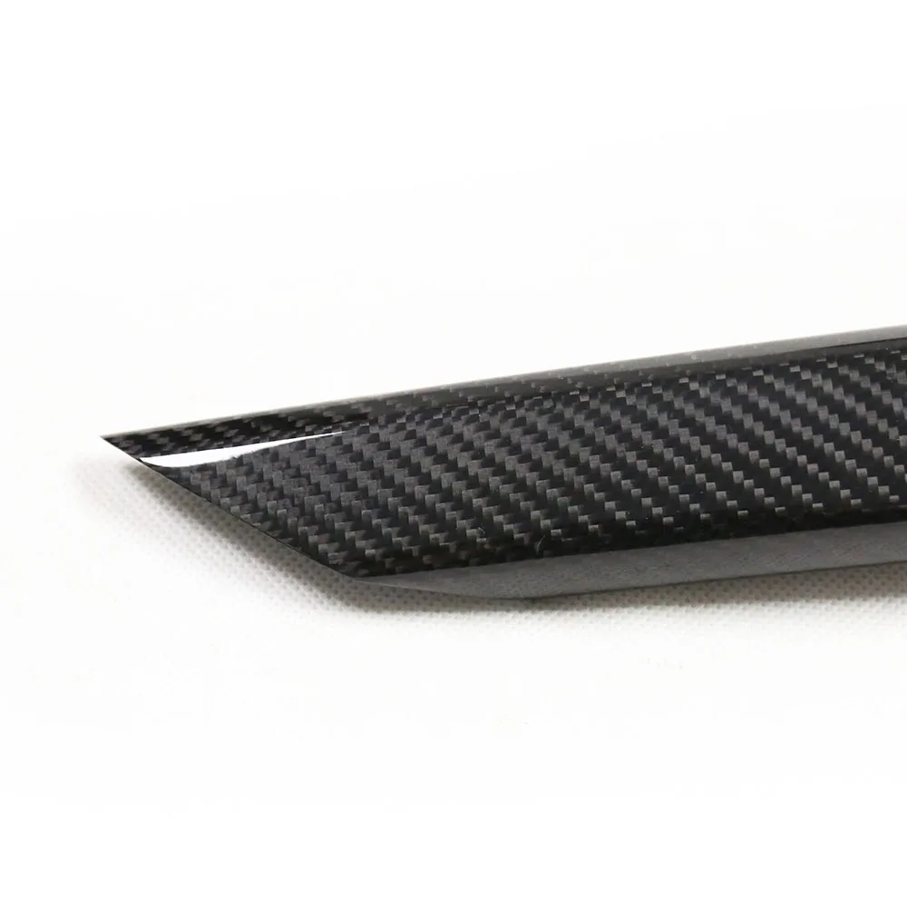 2pcs Rear Trunk trim For Infiniti 2014-17 Q50 Q50S Dry Carbon Fiber Rear Bumper Trunk Plate Trim Cover With Logo