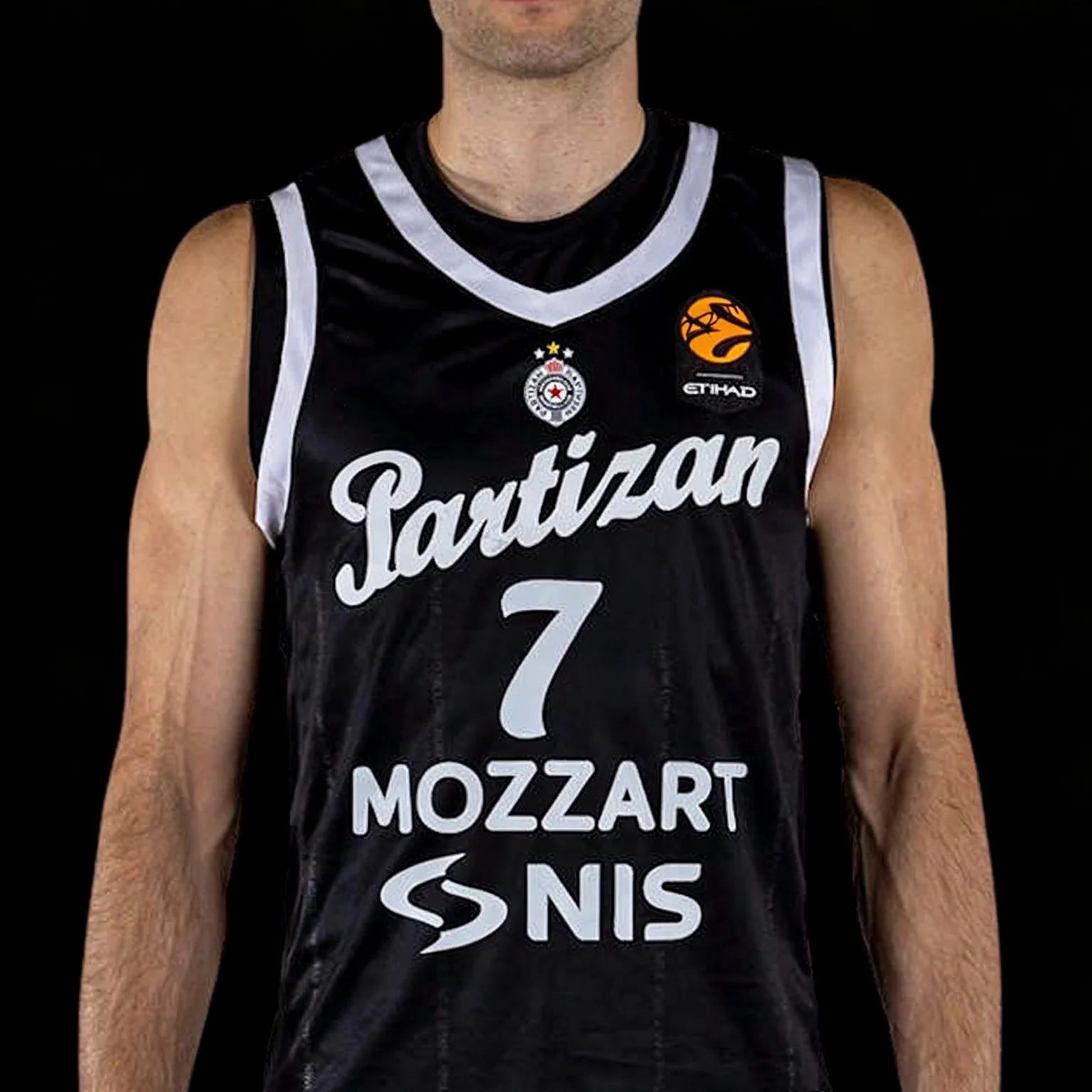2026/27 Partizan Belgrade Basketball Home Game Jersey Fan Special Edition Jersey Kit Men's Quick-Dry Sports Vest Kids Kit