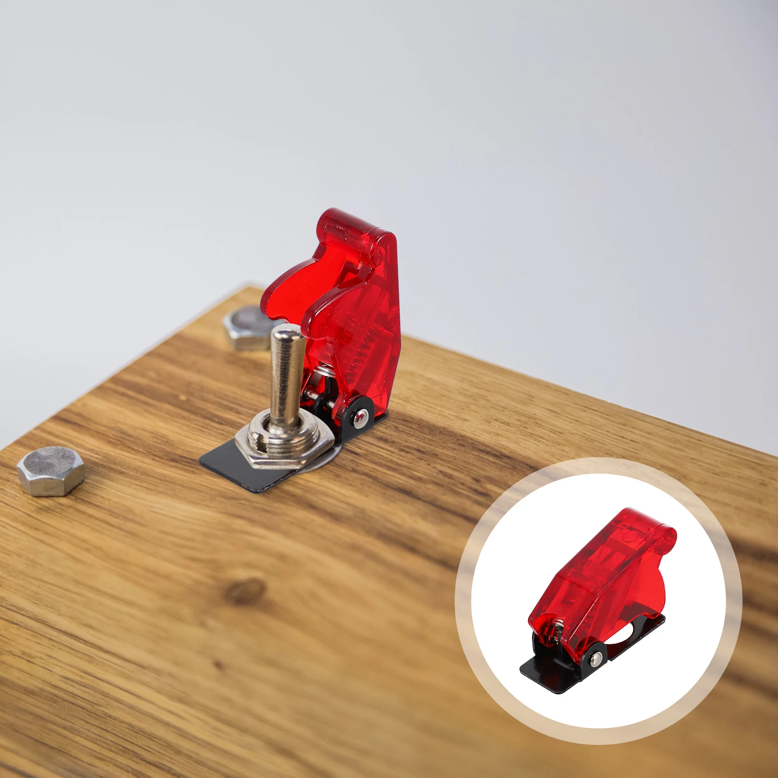 

6pcs 12mm ASW-07D Dustproof Waterproof Toggle Switch Covers Transparent Red Protective Guard for Home Office High Quality