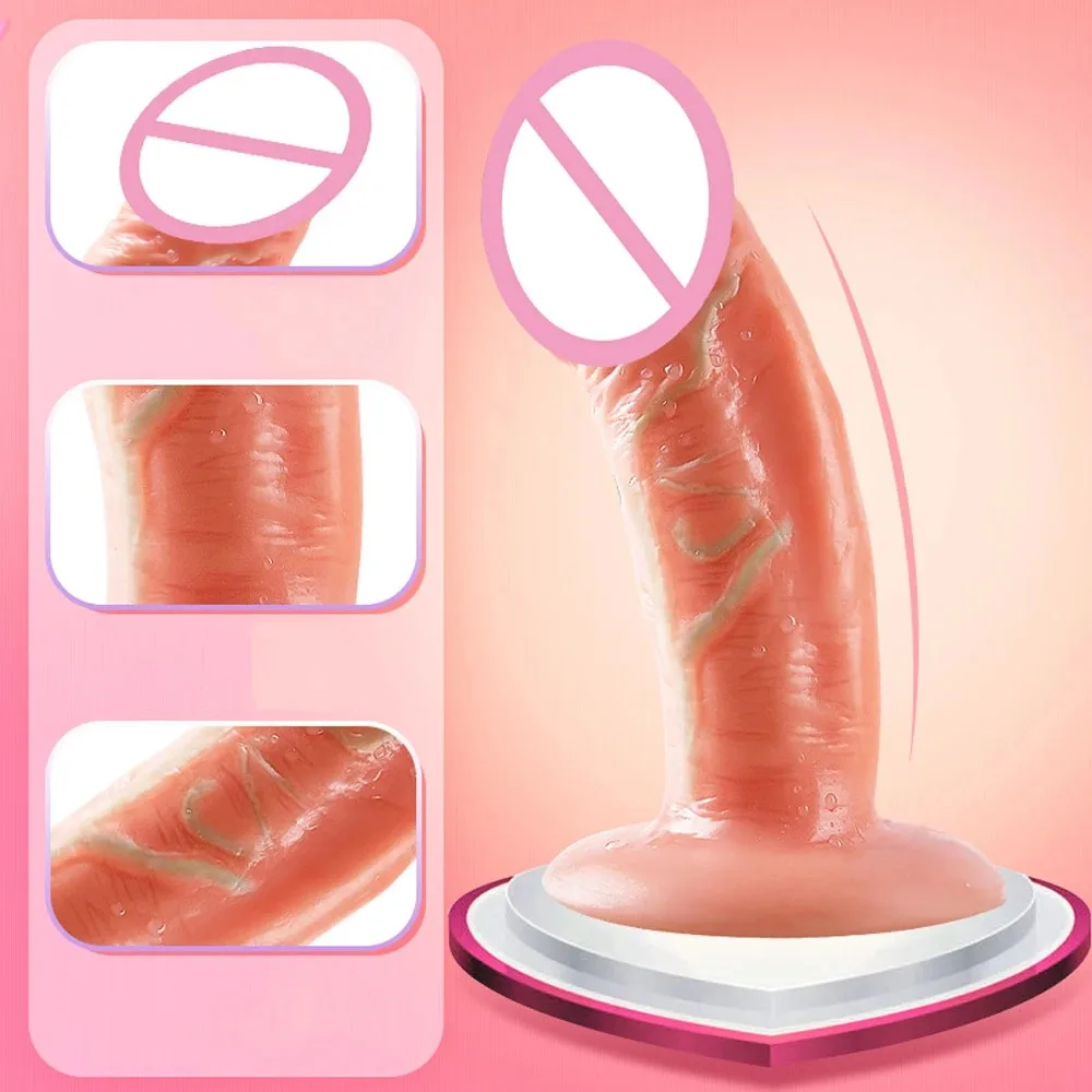 Mini Realistic Dildos Suction Cups Erotic Soft Small Penis for Women Vagina Anal Sex Toy Prostate Massage for Men Anal Butt Plug