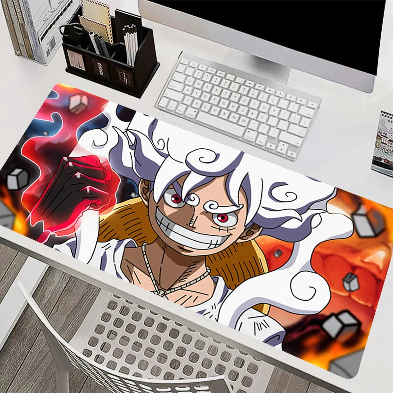 Muismat PC-accessoires Toetsenbordpad Antislip muismat Bureaumat Rubberen tabletpad One Piece Luffy Gaming Extended Pad