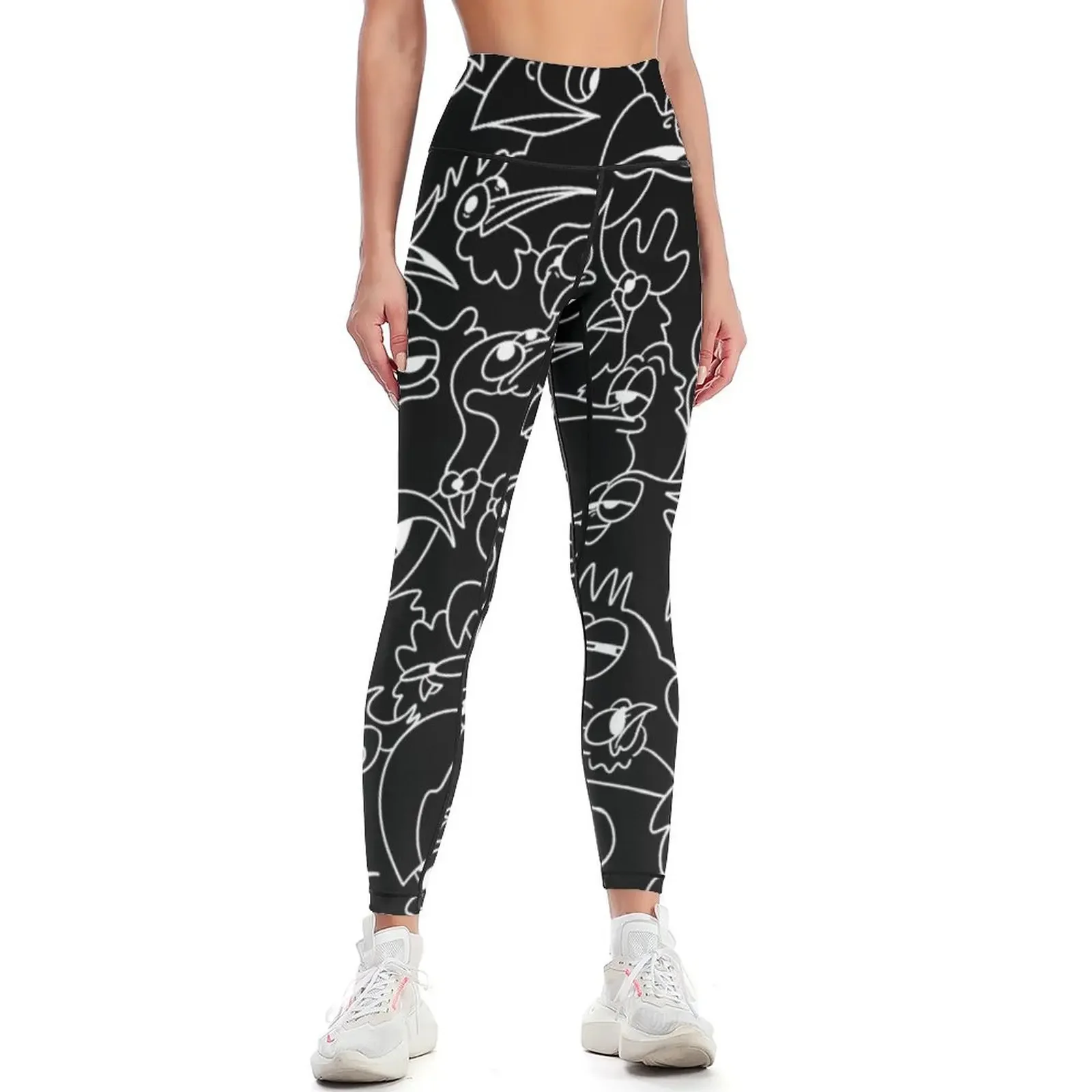 

Flock Outline Inverted Leggings sports for push up Fitness clothing Womens Leggings