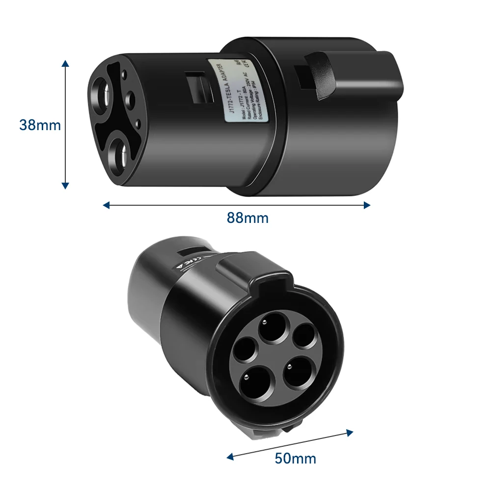 Khons Type1 to TS-NACS Electric Vehicle Adapter Charging For Tesla Model X Y 3 S For EV Charger Connector Conversion