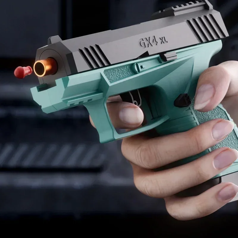 Mini Gx4 Taschen-Spielzeugpistole mit kontinuierlichem Hülsenauswurf, Lehrmodell, Soft-Dart-Launcher, Blowback-Airsoft-Handblaster – Detail 2