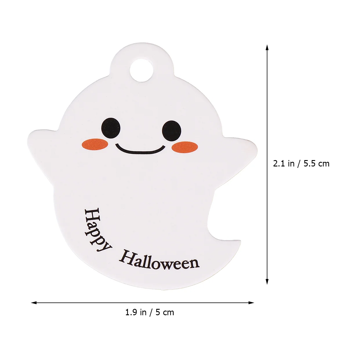 Hang Tag Bookmark dekorasi Halloween Tag dengan pra-potongan lubang DIY gantung kertas liontin menghias hadiah