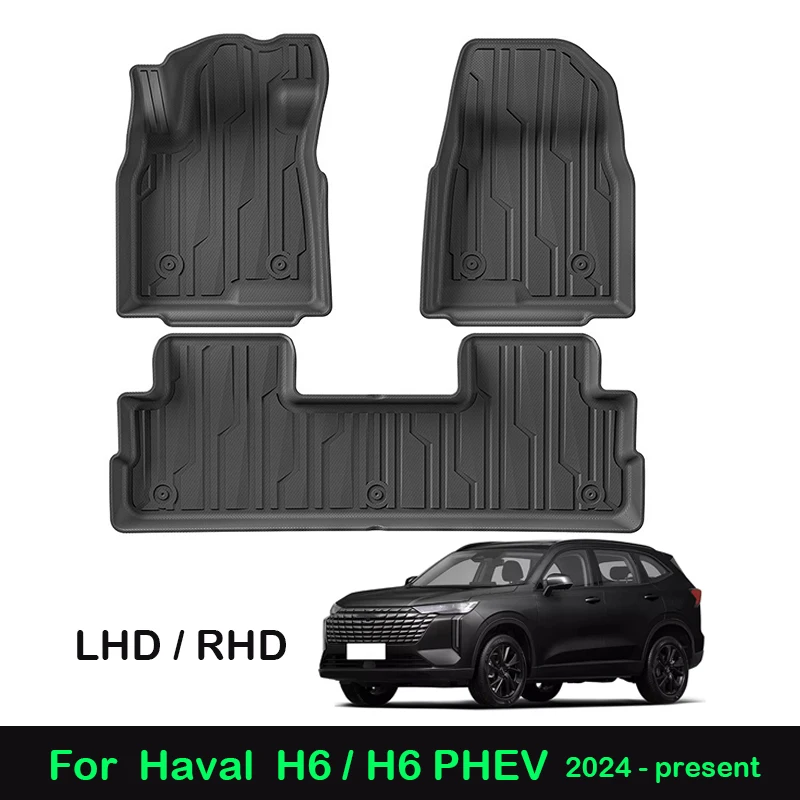 

Car Floor Mats For Haval H6 2024-present Trunk Mat Waterproof Non-slip Foot Pad Carpet Cargo Liner Backseat Protector LHD RHD