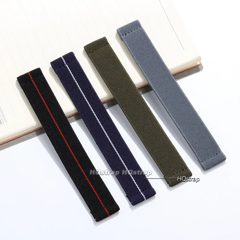 Elastic Nylon Watch Strap 18mm 20mm 22mm Universal Bracelet Quick Release Wristband Sport One-Piece Fabric Wristband Accessories