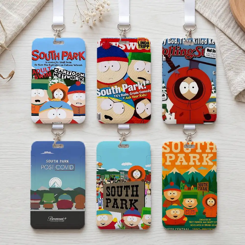 Cartoon S-South Comedy P-Park Fashion ID Card Holder Business Work Card Sleeve Protector
