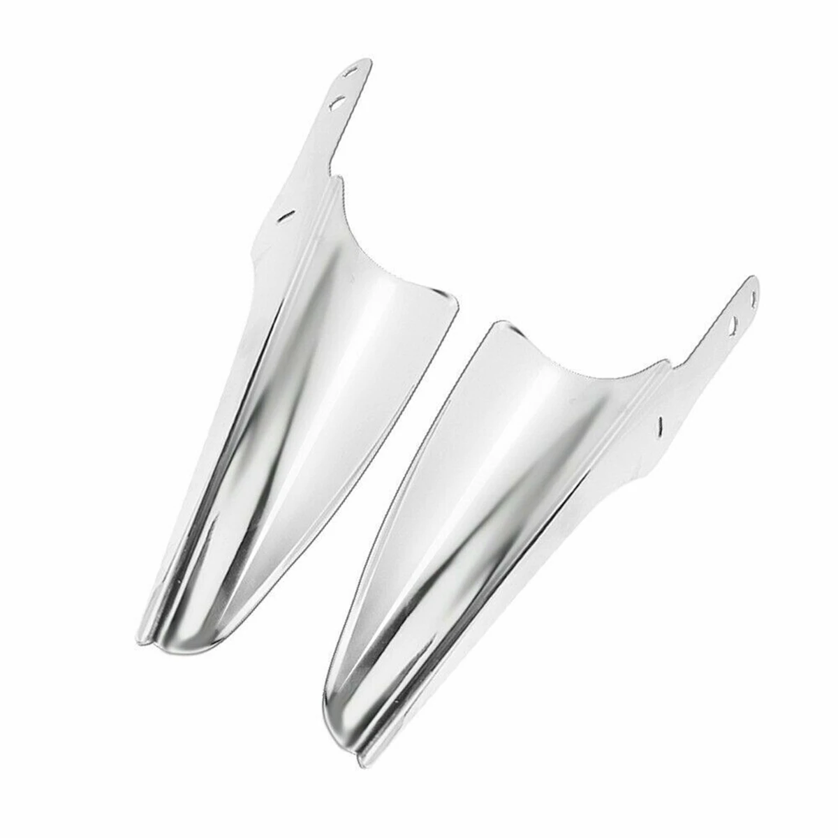 1 Pair Chrome Front Fork Wind Deflector for Harley-Electra Glide 1995-2019 Mount Motorcycle Windshield Fork