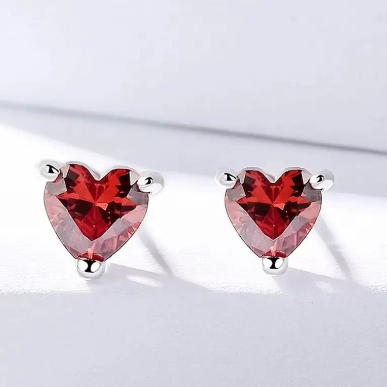 Neue Ohrringe aus 925er-Sterlingsilber, Herz, 5A-Zirkon, für Frauen, exquisite Freundin, Hochzeit, Verlobung, Schmuck, modisches Geschenk