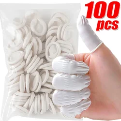 10-100Pcs Disposable Latex Finger Cots Natural Rubber Non-slip Thumb Protectors Anti-static Fingertip Protective Cover Gloves