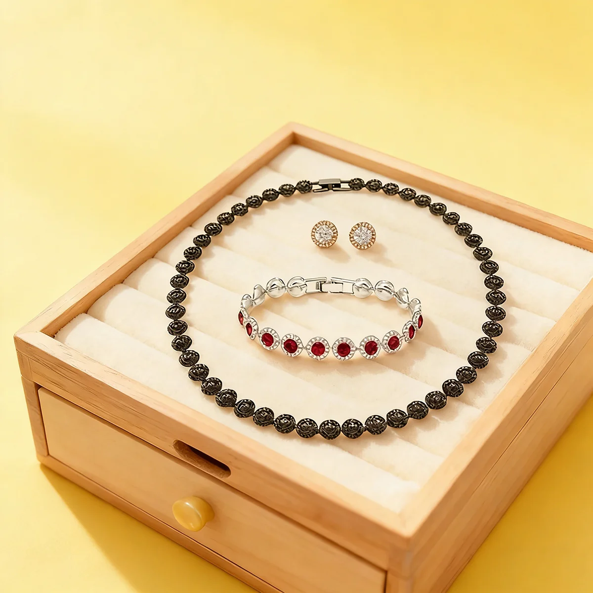 

Легкий роскошный комплект украшений включает несколько элементов, ожерелье, браслет, серьги, комплект различных стилей, соответствующих