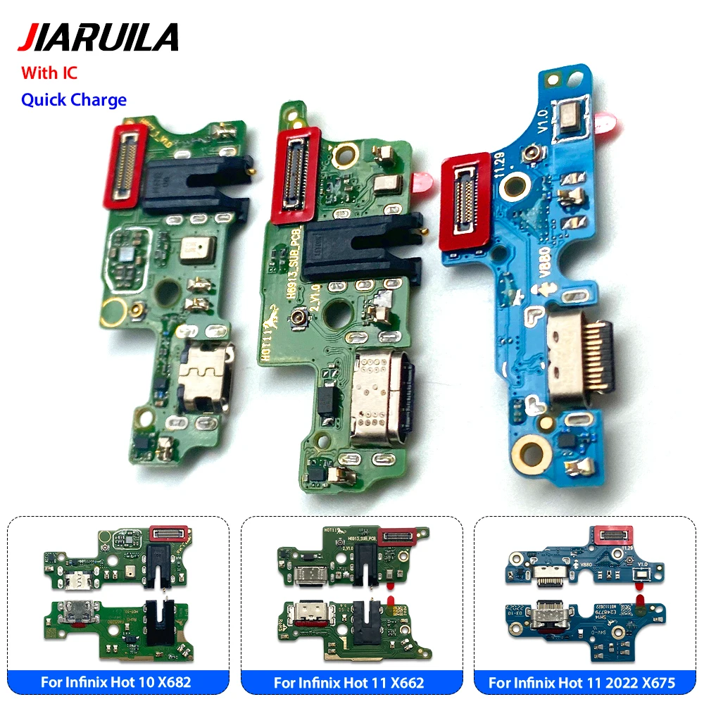 

10 шт., USB-порт для зарядного устройства, разъем для док-станции, зарядная плата, гибкий кабель для Infinix Hot 10 Play Smart 9 Spark 30C 5G Hot 11