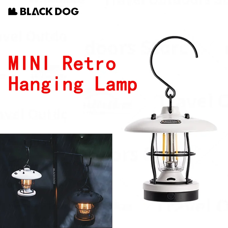 

Naturehike BLACKDOG Retro Lamp Camping Light Mini Portable Chandelier Type-C Charging Life Dimmable Outdoor Waterproof Tent Lamp