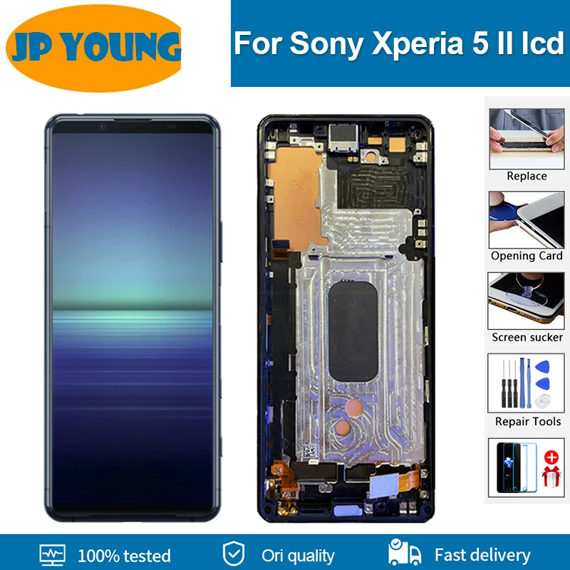 

6,1 ''для Sony Xperia 5 II X5 II X5II LCD SO-52A XQ-AS42 XQ-AS52 XQ-AS62 XQ-AS72 дисплей Сенсорная панель экран дигитайзер в сборе