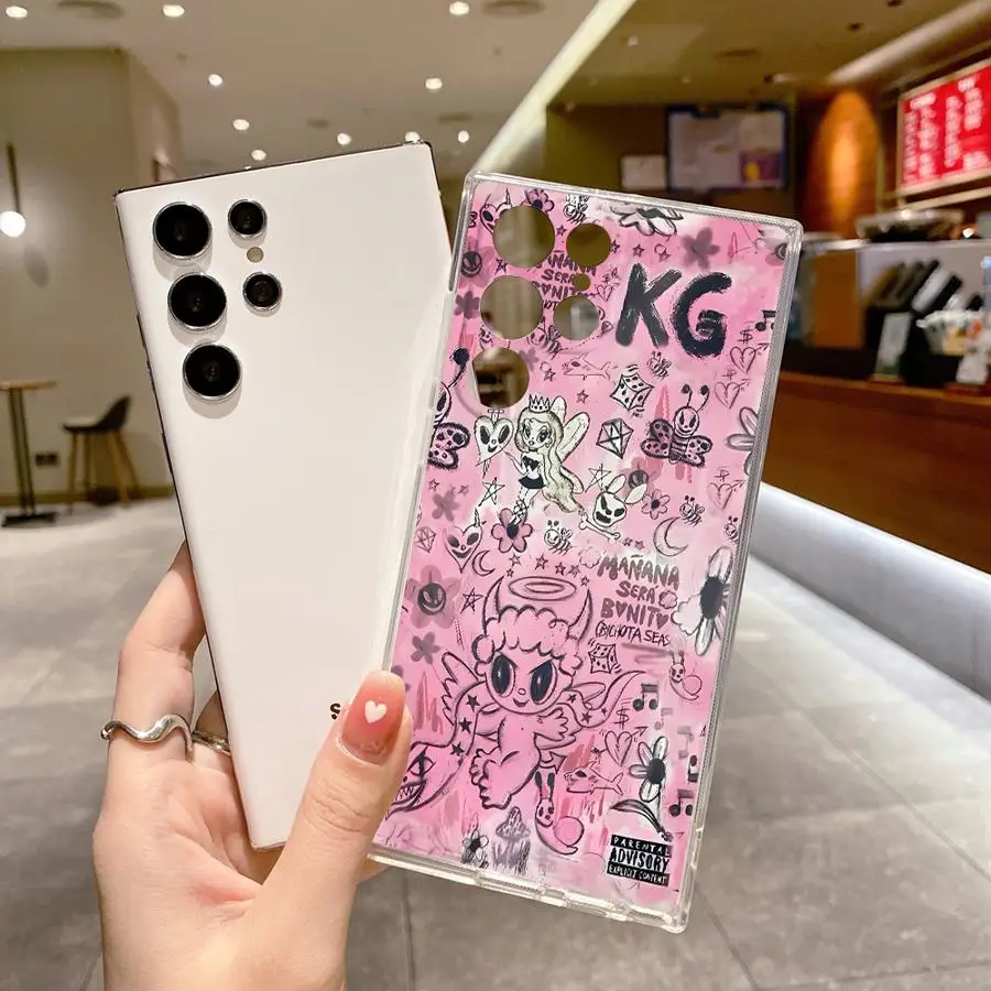 Clear Soft Case for Samsung Galaxy S22 Note 10 20 Ultra S10 Plus S23 S20 S21 S24 FE S25 Ultra K-karols G Fashion