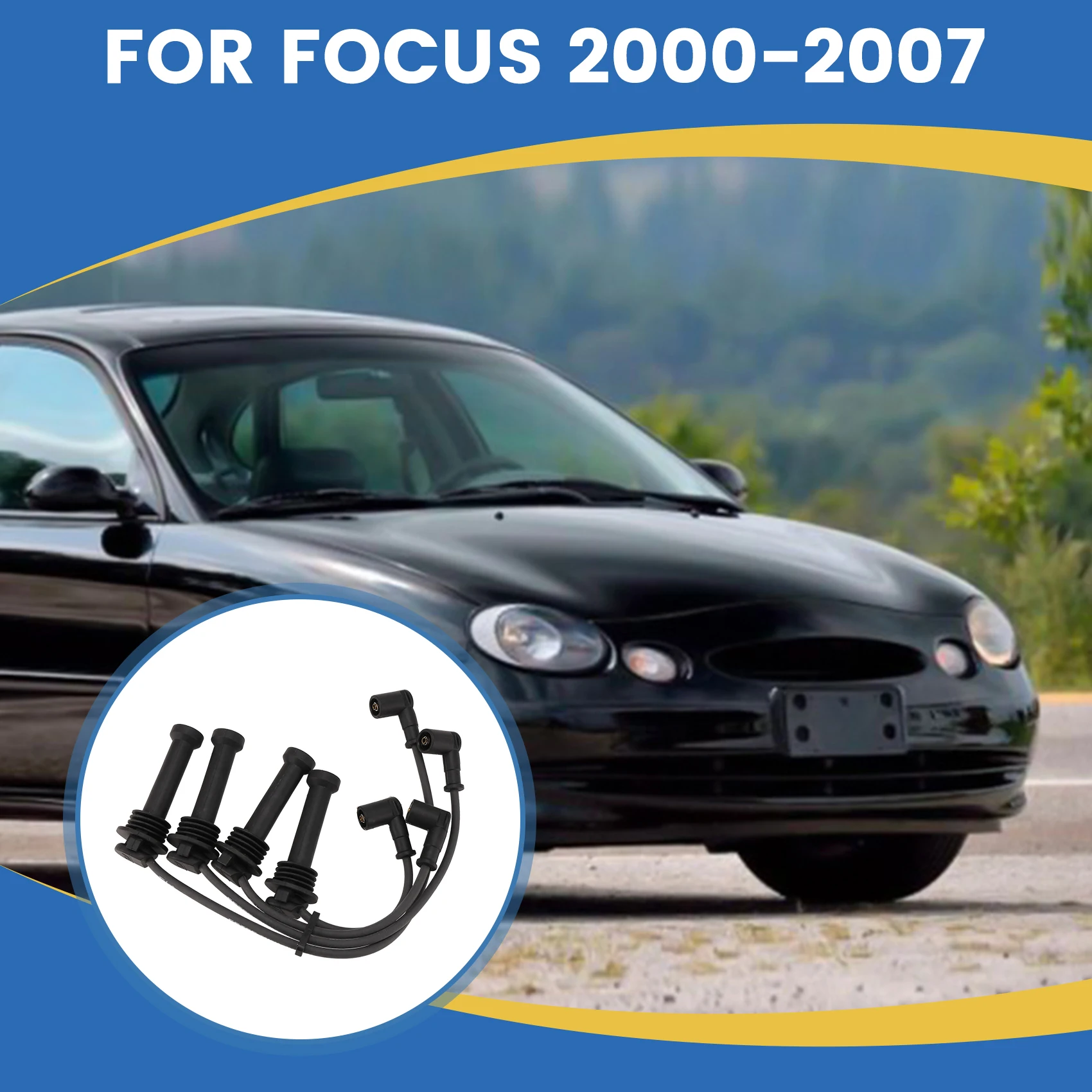 Set di cavi per candele di accensione principale per auto XS2Z12259AA per Ford Contour 1999-2000 Focus 2000-2007 Escape 2001-2004