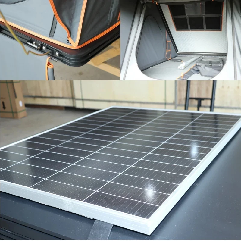 Factory Hot Sale High Quality Camping Aluminum Hard Roof Top Tent With Panel Clamshell Den