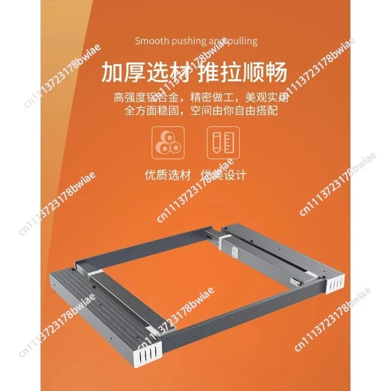 Kitchen hidden drawer slide track, multi-section foldable telescopic table guide rail, double-leg foldable push-pull accessories
