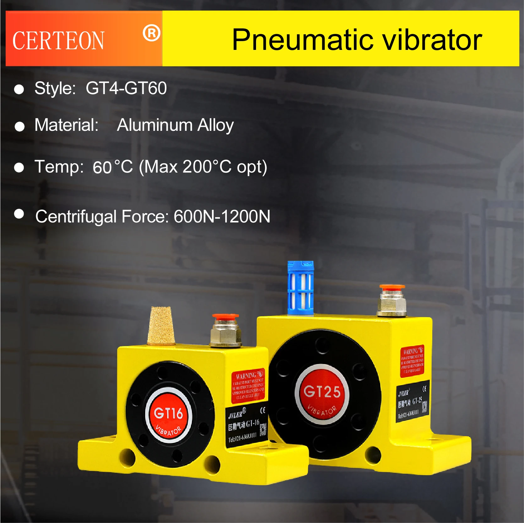  GT8/10/13/16/20/25/30/36/48/60 Pneumatic Vibrator GT Turbine Oscillators Pneumatic Industry Vibrator