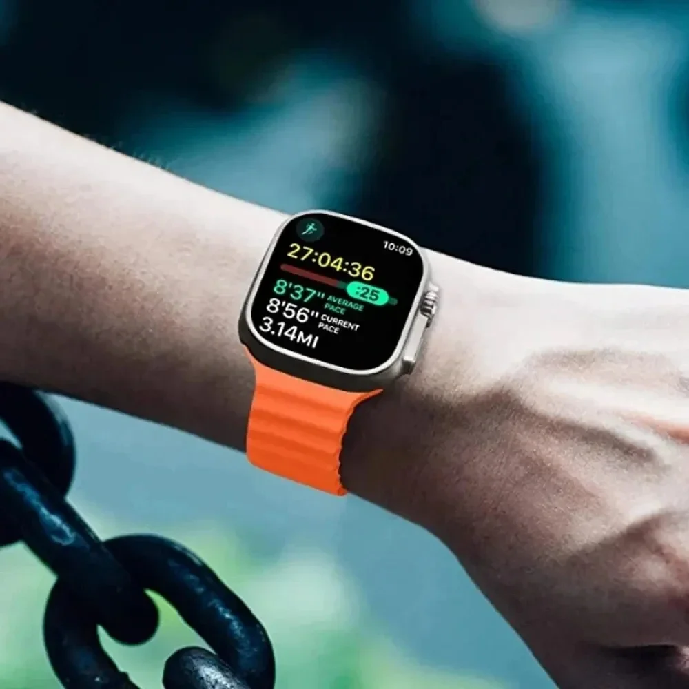 Ocean Strap for Apple Watch 49mm 44mm 42mm 45mm 40mm 41mm 38mm Breathable Silicone Bracelet Wristband Ultra 9 8 7 6 5 4 SE Band