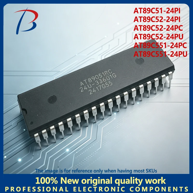 10PCS AT89C51-24PI AT89C52-24PC AT89C52-24PU AT89C51-24PC AT89C51-24PU AT89C51-24PU AT89C51-24PU 8-bit microcontroller DIP-40