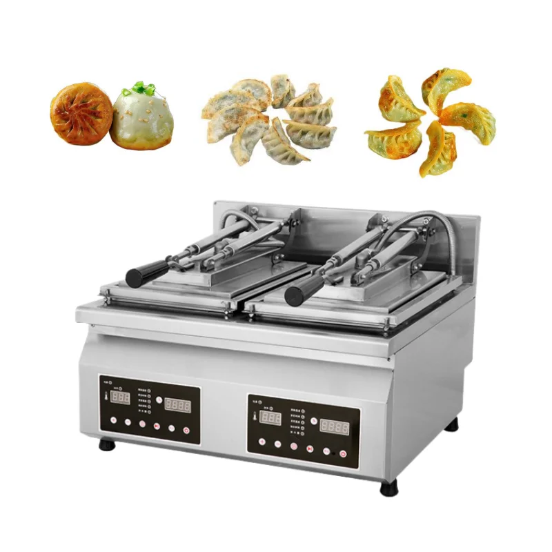 지능형 싱글 더블 냄비 프라이드 교자 기계, 가스, 전기 프라이팬, 만두 냄비 스티커, 팬케이크 쿠커, 프라이드 빵 팬