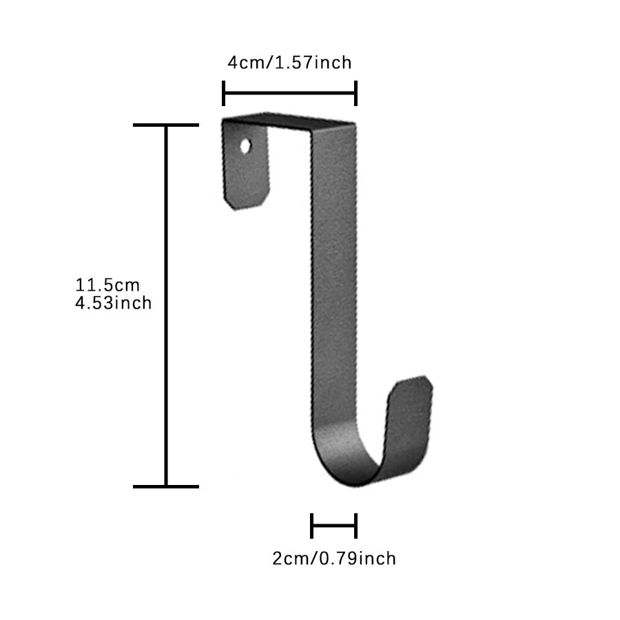 Christmas Wreath Ornamental Door Hook, Metal hook, Inner Dia 4.1cm/1.61in, For Easter, Christmas, Halloween Holiday Decorations.